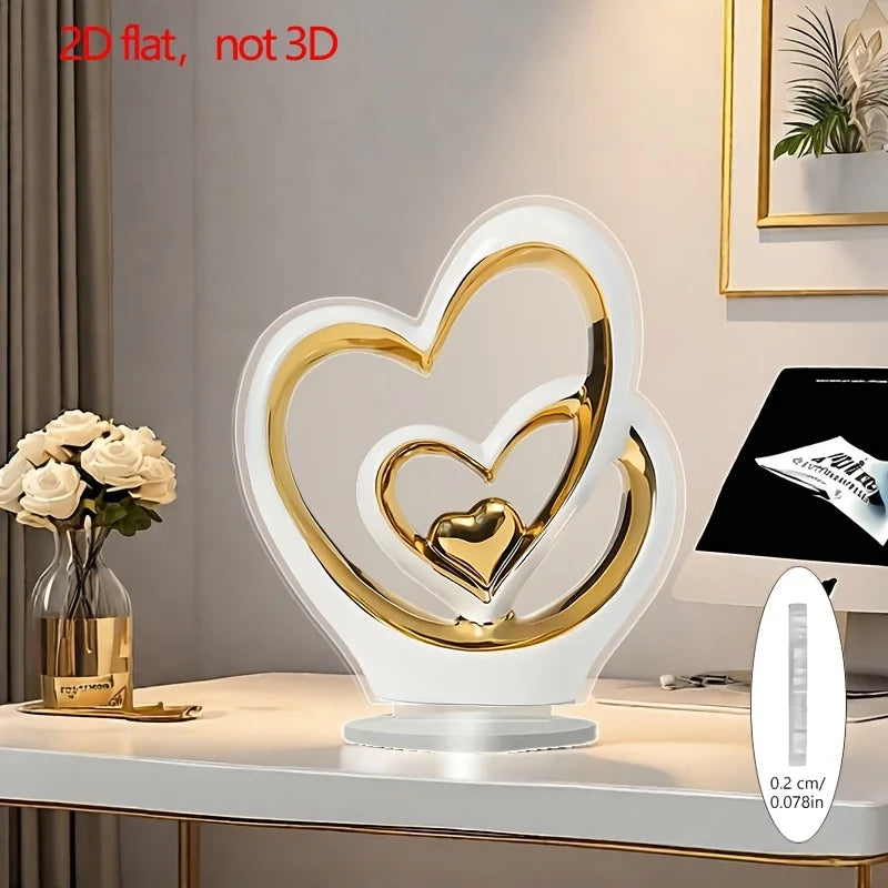 Luxury Heart Ceramic Decor