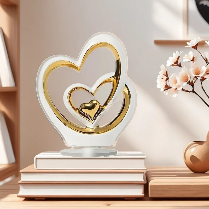 Luxury Heart Ceramic Decor