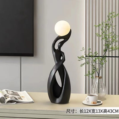 Luminous Abstract Resin Statue
