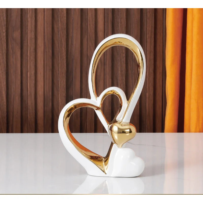 Luxury Heart Ceramic Decor